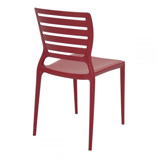 Cadeira Polipropileno Sofia Com Encosto Vazado Horizontal Vermelha Tramontina - Imagem principal - 6239a4e2-56db-4340-ad46-7492d6857bf7
