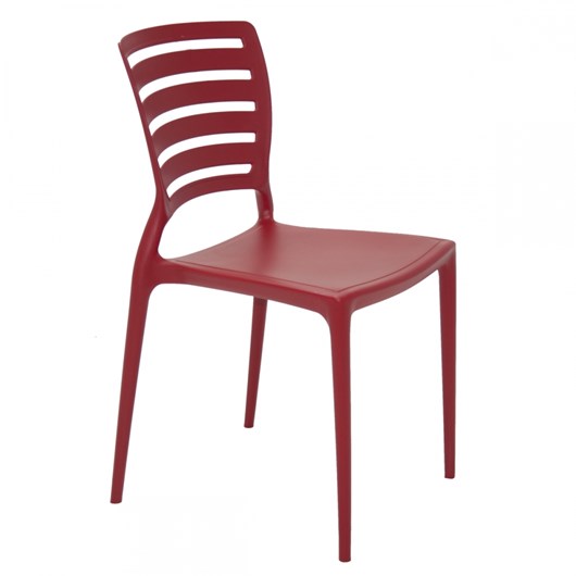 Cadeira Polipropileno Sofia Com Encosto Vazado Horizontal Vermelha Tramontina - Imagem principal - 537a9a85-d7a8-4fc6-bb6c-b7df57bf6b77