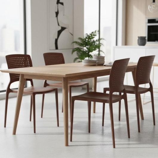 Cadeira Safira em Polipropileno e Fibra de Vidro Terracota Tramontina - Imagem principal - aff86f53-4074-4cff-9acd-bf5d5423a3c8