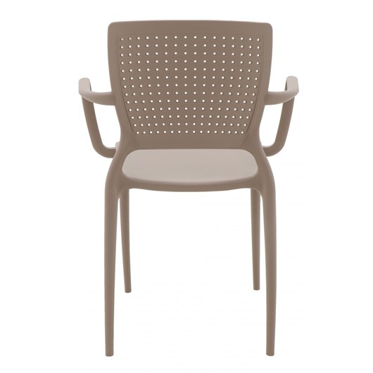 Cadeira Safira Summa Polipropileno E Fibra De Vidro Camurça Com Braços Tramontina - Imagem principal - bbb089f4-a757-4b11-bbe0-db5148858df6
