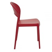 Cadeira Sissi Summa com Encosto Fechado em Polipropileno e Fibra de Vidro Vermelho Tramontina