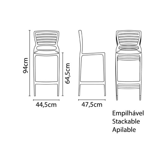 Cadeira Sofia Alta Residência em Polipropileno e Fibra de Vidro Amarelo Tramontina - Imagem principal - e03ed77d-6289-461d-b140-c177e566f68a