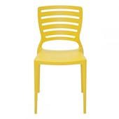 Cadeira Sofia Summa com Encosto Horizontal em Polipropileno e Fibra de Vidro Amarelo Tramontina