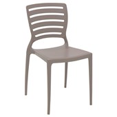 Cadeira Sofia Summa com Encosto Horizontal em Polipropileno e Fibra de Vidro Camurça Tramontina