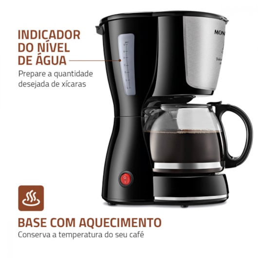 Cafeteira Elétrica C3018 Dolce Arome Preto E Inox Mondial 127V 550W - Imagem principal - 0f6a365b-77d2-4e95-ad87-59b948748291