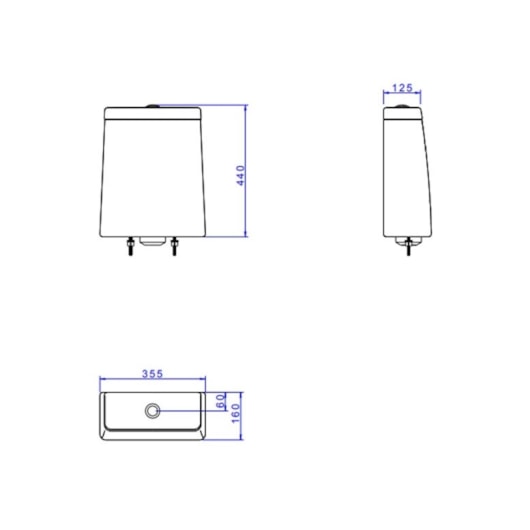 Caixa Acoplada 3/6 Litros Branco Black Mate Deca - Imagem principal - b02ca8c5-b301-447e-9de9-58825c31960b