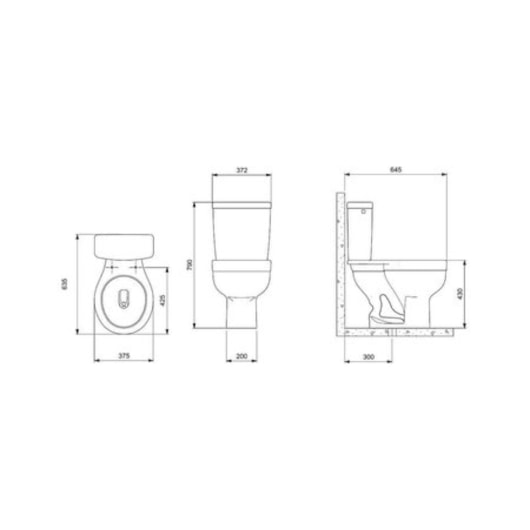 Caixa Acoplada Acion Lateral Art/ace Branco Incepa - Imagem principal - 6199324d-dcb5-41cf-a6ee-1119026d5b37