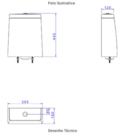 Caixa Acoplada Com Acionamento Duo LK Branco Cromado Deca - Imagem principal - 5381b006-2d00-468d-bf2b-b69c2e352e01