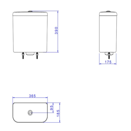 Caixa Acoplada Monocromática  Carrara Branca Deca - Imagem principal - efae1a13-eabd-4e04-bd18-ec767426206a