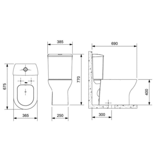Caixa Acoplada Nexo 3/6 Litros Stone Roca - Imagem principal - a19c5fc3-4e4b-484e-9b78-db7403592c58
