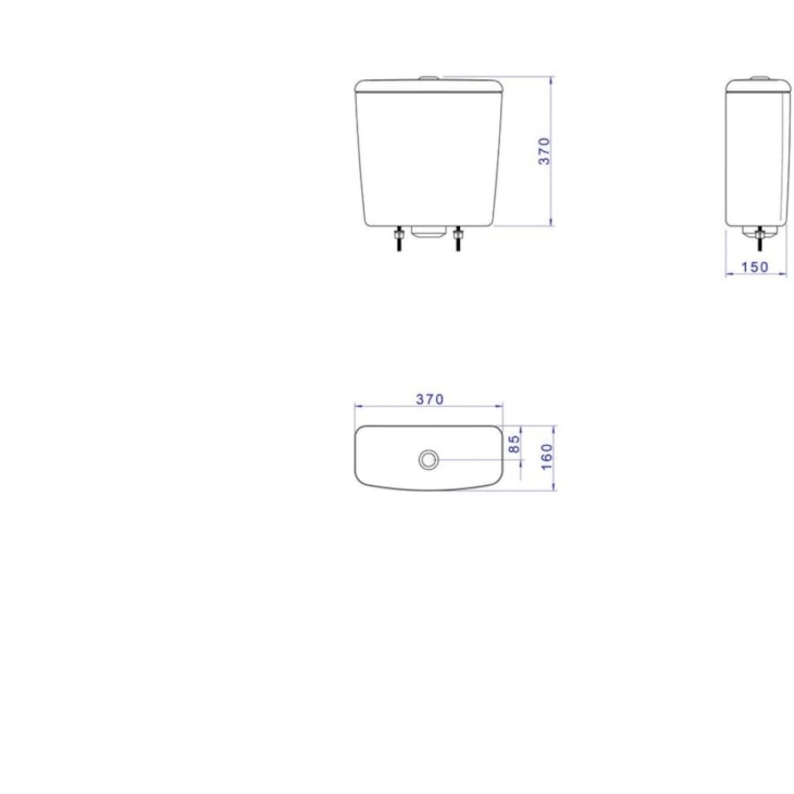 Caixa Acoplada Para Bacia Deca Fast Spot Rav Aspen Izy Verde Deca