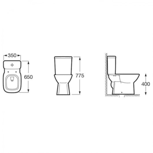 Caixa Acoplada Para Vaso Debba 3,6l Branco Roca - Imagem principal - d7ca25a6-276b-426e-9142-ae57eebff18c