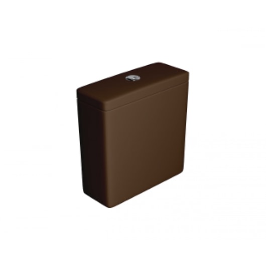 Caixa Acoplada Para Vaso Sanitário Quadra 3/6 Litros Marrom Fosco Deca - Imagem principal - 9653d0b7-dd74-4098-a6fe-23093d8b00e4