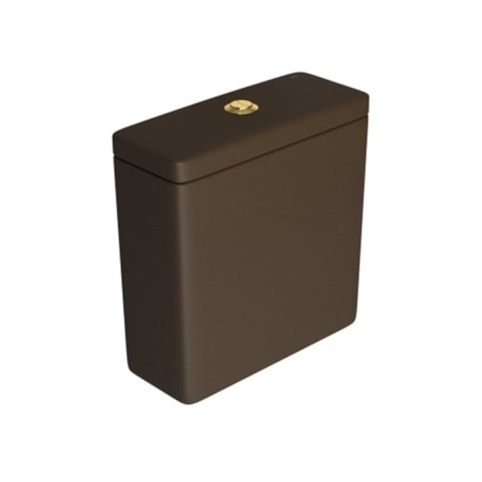 Caixa Acoplada Quadrada 3/6 Litros Marrom Fosco Gold Deca - Imagem principal - 4904d05e-487c-4a54-9485-57fc2e1bae43