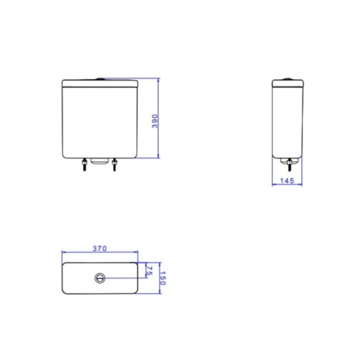 Caixa Acoplada Quadrada 3/6 Litros Marrom Fosco Gold Mate Deca - Imagem principal - 5c26ccd3-f45b-4d6d-a2dc-a776080a2407