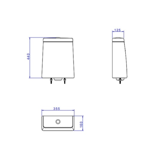 Caixa Acoplada Touchless Marrom Fosco Deca - Imagem principal - c3b1050e-6db9-4eaf-8813-cca8c78573fd