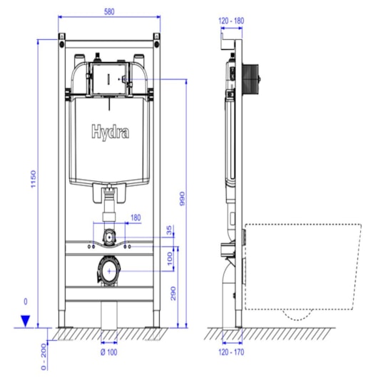 Caixa de Descarga Embutida Mecânica Para Drywall Para Bacia Suspensa Deca - Imagem principal - f2b5a790-5edf-487d-accf-37f53f77d0f2