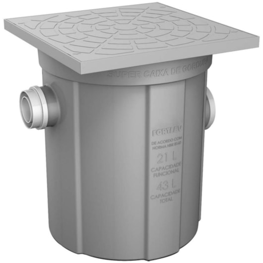 Caixa De Gordura Com Cesto Fortlev 21L - Imagem principal - 67ef291f-7c86-43f1-a3f8-8d5b4be7e43b