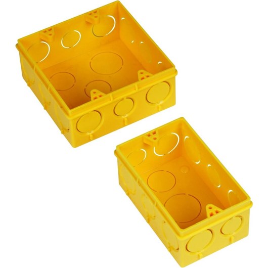 Caixa De Luz Para Eletroduto 4x2 Amarela Amanco - Imagem principal - 62440787-50f1-4330-a43a-e0f9f1bf6be4