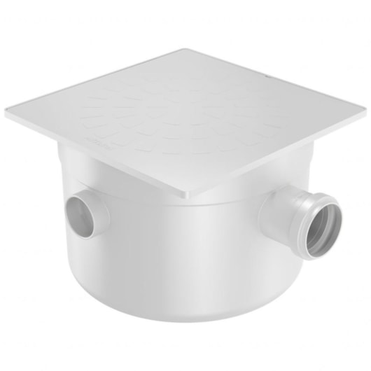 Caixa Sifonada Quadrada Branca Fortlev 25x17,2x5cm - Imagem principal - ff200bec-003a-4c4d-844f-3eca93804d41