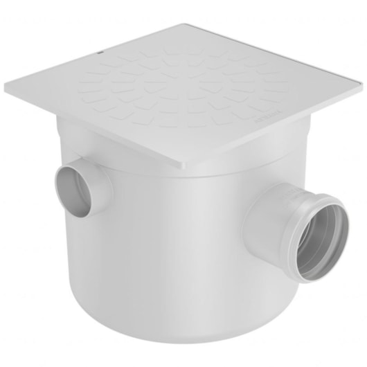 Caixa Sifonada Quadrada Branca Fortlev 25x23x7,5cm - Imagem principal - b1772465-4c84-4db1-bdc1-f5531db6e629