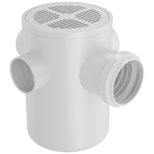 Caixa Sifonada Redonda Branca Fortlev 10x15x5cm - Imagem principal - 4af82259-fae3-4cd4-a46f-1a664b3b3663