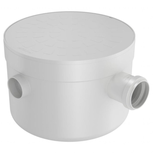 Caixa Sifonada Redonda Branca Fortlev 25x17,2x5cm - Imagem principal - ab316fd9-0bba-4941-8256-2ec66d93f2bb