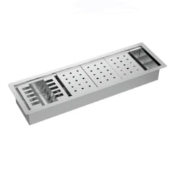 Calha Organizadora Para Cozinha Em Inox Com Sistema De Escoamento  Deca 70cm