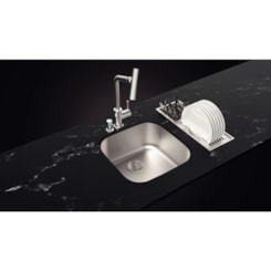 Calha Úmida Em Aço Inox De Sobrepor 45x18cm