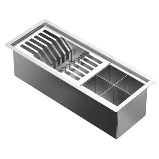 Canal Equipado com 2 Acessórios Escovado 45x14x14,5cm Docol - Imagem principal - 9c18de33-8b9c-4e6d-8e79-99c1f55199ad