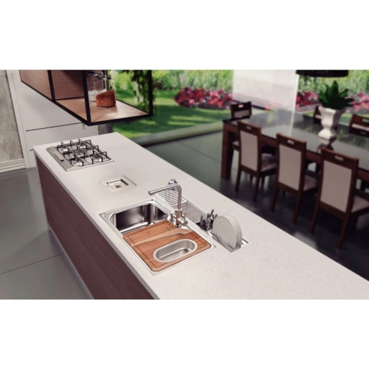 Canal Organizador De Sobrepor Em Aço Inox Scoth Bride Tramontina 75x18cm - Imagem principal - d295d366-743c-4994-8390-a2eb82f761c6