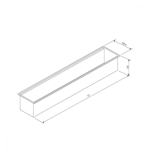 Canal Organizador De Sobrepor Em Aço Inox Scoth Bride Tramontina 75x18cm - Imagem principal - dedcbc41-8d6e-4dd3-b5e8-1783df752552