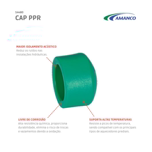 Cap PPR Amanco 2,5cm - Imagem principal - 51859205-5cea-4382-b903-05dc1c82a800