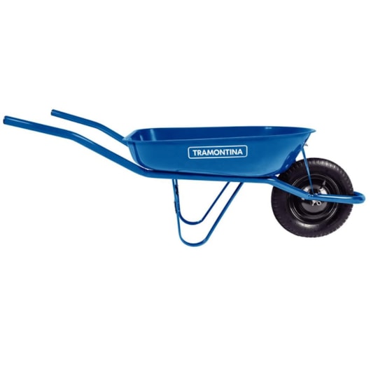 Carrinho De Mão Com Casamba Rasa Azul 50L Tramontina - Imagem principal - 0751b32a-dfe6-41a9-a4f2-493c7c50fad6