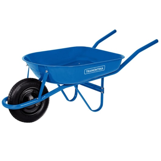 Carrinho De Mão Com Casamba Rasa Azul 50L Tramontina - Imagem principal - f1554766-8a5f-40a5-999f-1d2e67b98aa4
