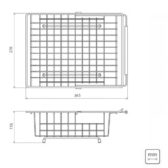 Cesta Em Inox Aramada Para Cuba E Pia Regulável Retangular 94528/030 Polida Tramontina