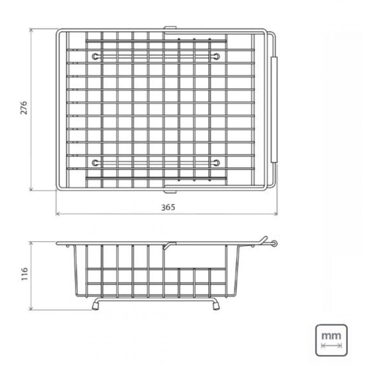 Cesta Em Inox Aramada Para Cuba E Pia Regulável Retangular 94528/030 Polida Tramontina