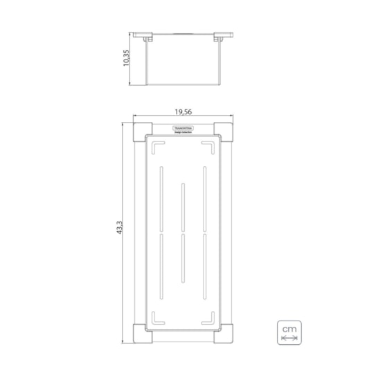 Cesto Coador Design Collection Acessórios Em Aço Inox Com Acabamento Scotch Brite Tramontina 19x43cm - Imagem principal - 013257ea-6558-47fd-90fc-fc46bd471de0