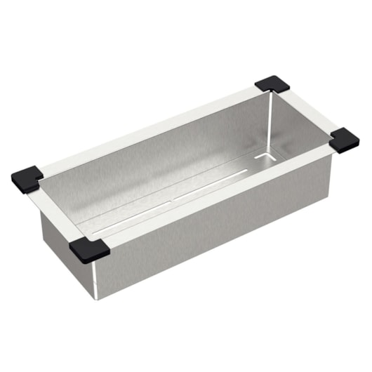 Cesto Coador Design Collection Acessórios Em Aço Inox Com Acabamento Scotch Brite Tramontina 19x43cm - Imagem principal - 1835baaa-3cbf-46ef-9ea3-ee1f87d2ac06