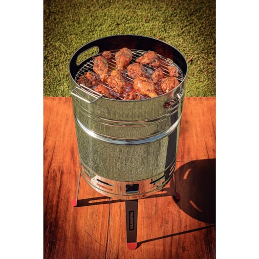 Churrasqueira à Carvão TCP 400 em Aço Inox com Bandeja para Carvão em Aço Esmaltado Tramontina - Imagem principal - aaeddeb1-000f-417c-838c-0f407e605a5c