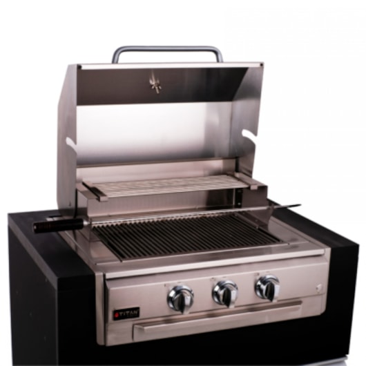 Churrasqueira E Grill A Gás GLP Com Tampa E Queimadores Titan - Imagem principal - 53a07325-454a-406e-b097-2098fcbb0d5d