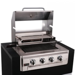 Churrasqueira E Grill A Gás GLP Com Tampa E Queimadores Titan