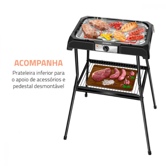 Churrasqueira Elétrica CH06 Preto Mondial 127V 2000W  - Imagem principal - 993e6c69-7b3b-4a3a-9015-8ddd7b9b9b4f