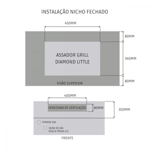 Churrasqueira Grill A Gas Little Com Tampa GLP - Imagem principal - f911ad31-4c67-4aa8-a03c-a7a350f7aa9b