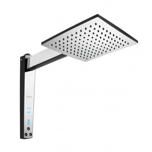 Chuveiro Acqua Century Digital Preto Com Cromado 127V 5500W Lorenzetti - Imagem principal - f0df5b9c-0707-4430-b578-732ee333a145