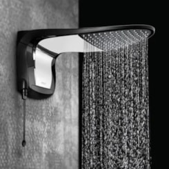 Chuveiro Acqua Wave Ultra Preto Cromado 220v 6800w Lorenzetti