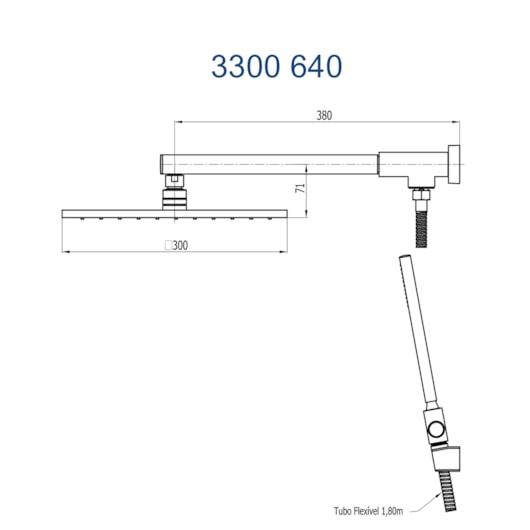 Chuveiro Articulado Com Desviador Metal 3300 Eros 640 Preto Fosco Fani - Imagem principal - fd166f7b-c206-4e17-93b6-21630ac9d98f