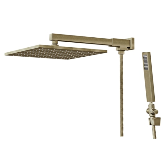 Chuveiro Articulado Com Desviador Metal Eros 640 Ouro Velho Fani - Imagem principal - 93f315b4-c489-46c3-b58b-44b0b6d032de