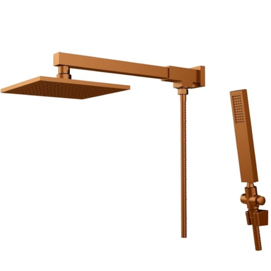 Chuveiro Articulado Com Desviador Metal  Versata  Rosso Vecchio Fani - Imagem principal - 63bc8c71-da24-4a73-88d6-44d303e358a7