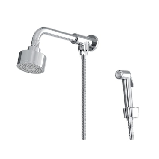 Chuveiro Articulado Com Desviador  Ouro Fino Cromado Fani - Imagem principal - 0dc6e371-6a1b-477d-8983-dd174fb5e2aa